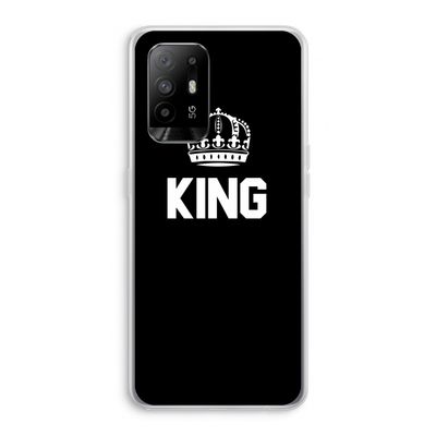 King zwart: Oppo A95 5G Transparant Hoesje
