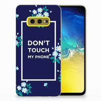 Samsung Galaxy S10e Silicone-hoesje Flowers Blue DTMP - thumbnail