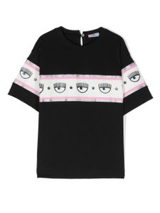 Chiara Ferragni Kids t-shirt en coton à logo imprimé - Noir