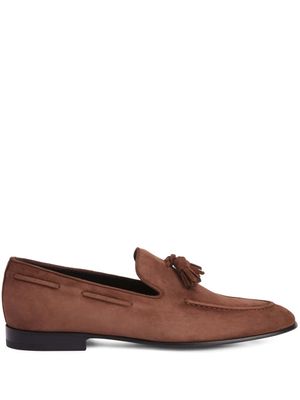 Giuseppe Zanotti mocassins Eloys à pompons - Marron