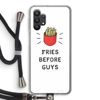 Fries before guys: Samsung Galaxy A32 5G Transparant Hoesje met koord