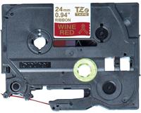 Labeltape brother ptouch tzerw54 24mm wijnrood