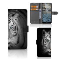 Nokia 2.4 | Telefoonhoesje | Met pasjeshouder | Tijger