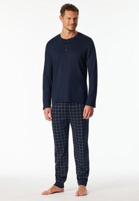 Schiesser Schiesser Heren Pyjama Long nightblue 183175 48/S