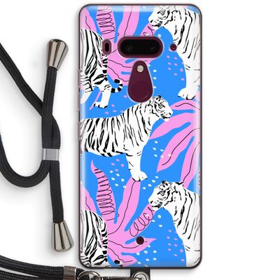 Tijger: HTC U12+ Transparant Hoesje met koord