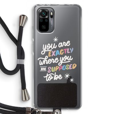 Right Place: Xiaomi Redmi Note 10 Pro Transparant Hoesje met koord