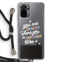 Right Place: Xiaomi Redmi Note 10 Pro Transparant Hoesje met koord