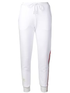 Thom Browne pantalon de jogging RWB à rayures - Blanc