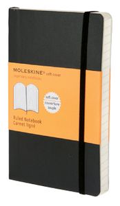 Notitieboek Moleskine pocket 90x140mm lijn softcover zwart