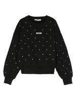 MSGM Kids sweat à ornements en cristal - Noir - thumbnail