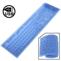 109 toetsen USB 2.0 Full Sized Waterdicht flexibele siliconen toetsenbord (blauw)
