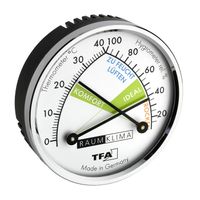 TFA-Dostmann 45.2024 hygrometer & psychrometer Binnen Zwart, Transparant, Wit