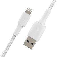 Gevlochten kabel - BELKIN - Lightning naar USB-A - 2 m - Wit