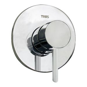 Douchekraan Tres Alplus | Inbouw | Mengkraan | Excl.Inbouwdeel | 1-weg | Rond | Chroom