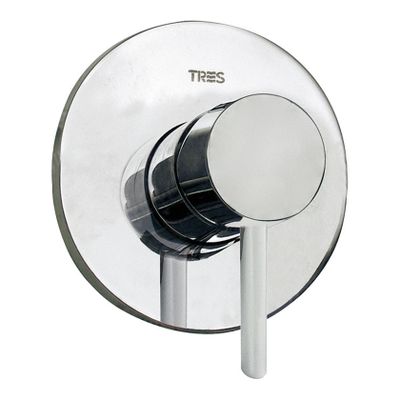 Douchekraan Tres Alplus | Inbouw | Mengkraan | Excl.Inbouwdeel | 1-weg | Rond | Chroom