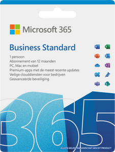 Microsoft 365 Business Standard 1 licentie(s) Abonnement Nederlands 1 jaar