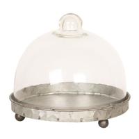 Clayre Eef stolp 6gl2492 grijs transparent 16x15 cm