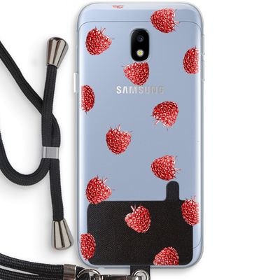 Framboosjes: Samsung Galaxy J3 (2017) Transparant Hoesje met koord