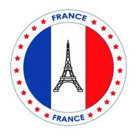 Frankrijk vlag print bierviltjes - thumbnail