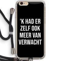 Meer verwacht - Zwart: iPhone 6 PLUS / 6S PLUS Transparant Hoesje met koord