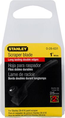2 Stanley reservemesjes voor glasschraper 0-28-616