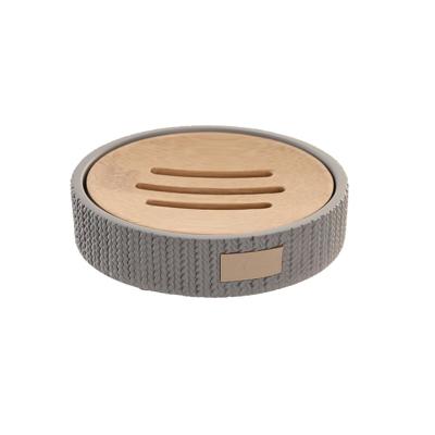 Zeepschaal DKD Home Decor 11 x 11 x 2,5 cm Grijs Cement
