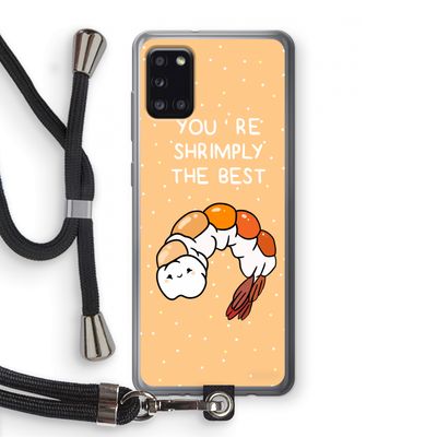 You're Shrimply The Best: Samsung Galaxy A31 Transparant Hoesje met koord
