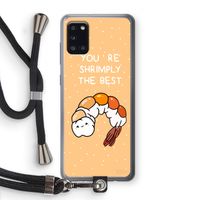 You're Shrimply The Best: Samsung Galaxy A31 Transparant Hoesje met koord