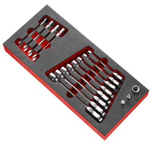 Facom module 12 scharnierende ringsteekratelsleutels - MODM.467BFJ12PB