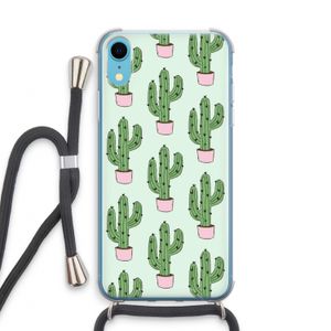 Cactus Lover: iPhone XR Transparant Hoesje met koord
