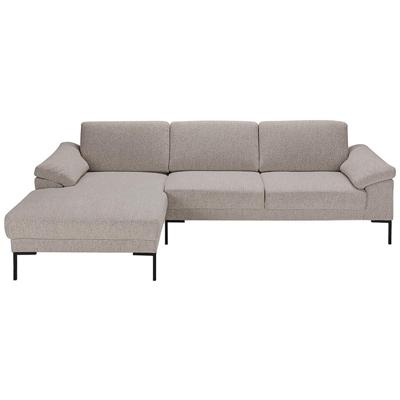 Leen Bakker - Bank Tom Met Chaise Longue Links - Java - Stof - Beige - 162x261x84 Cm