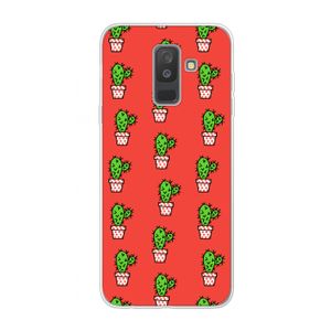Mini cactus: Samsung Galaxy A6 Plus (2018) Transparant Hoesje