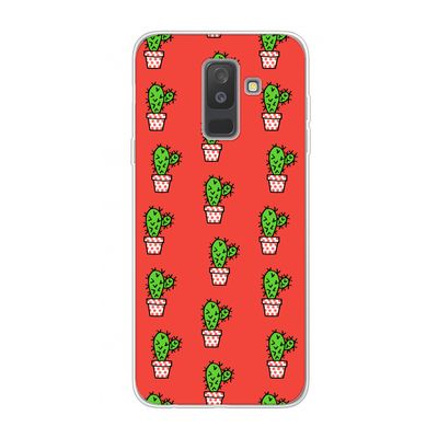 Mini cactus: Samsung Galaxy A6 Plus (2018) Transparant Hoesje