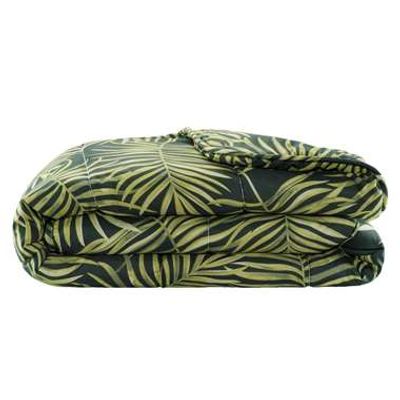 Bedrukt dekbed Leaf - groen - 140x200 cm