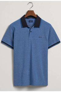 GANT Regular Fit Polo shirt Korte mouw lichtblauw