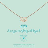 Heart to get N184IHE13R Ketting Heart/Infinity Love you... zilver rosekleurig