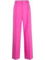 MSGM pantalon droit à design plissé - Rose - thumbnail