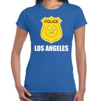 Police / politie embleem Los Angeles verkleed t-shirt blauw voor dames - thumbnail