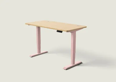 Desktronic HomePro bureau Zachtroze / Eiken / 140x70 cm