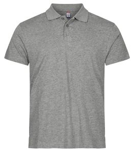 Clique 028280 Single Jersey Polo - Grijsmelange - L