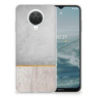 Nokia G20 | G10 | Bumper Hoesje | Wood Concrete
