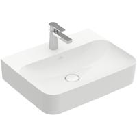 Villeroy & Boch Finion wastafel 1 kraangat 60x47cm ceramic+ zonder overloop wit 416861R1 - thumbnail