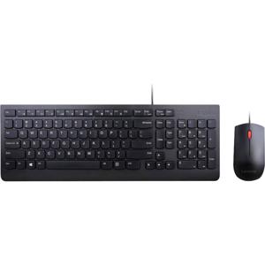 Lenovo 4X30L79883 Set met toetsenbord en muis Kabelgebonden Spatwaterdicht QWERTY, US-Engels, Windows Zwart