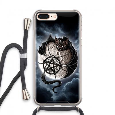 Volle maan: iPhone 8 Plus Transparant Hoesje met koord