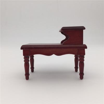 1:12 Dollhouse Toy houten mini Vintage mahonie kleur thee tafel (bruin)