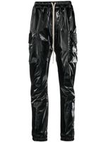 Rick Owens DRKSHDW pantalon à effet verni - Noir