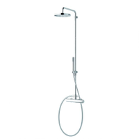 Sub Flow chr. glijstangset met wandaansluitBocht - thumbnail