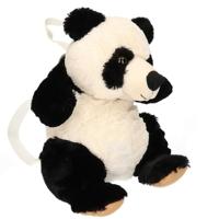 Rugzak pandabeer - 22 cm - pluche - rugtas knuffel panda - dierentas