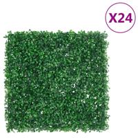 Hek met kunstheester24 st 50x50 cm groen