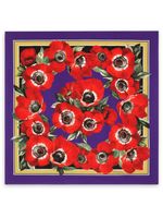 Dolce & Gabbana foulard en soie à fleurs - Rouge